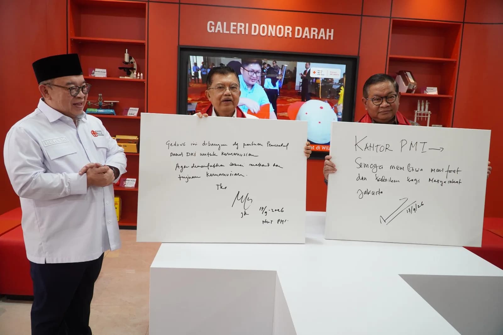 Pramono Anung dan Jusuf Kalla Resmikan Gedung Baru PMI DKI Jakarta